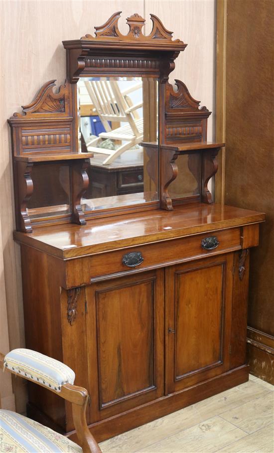A late Victorian mahogany chiffonier W.104cm